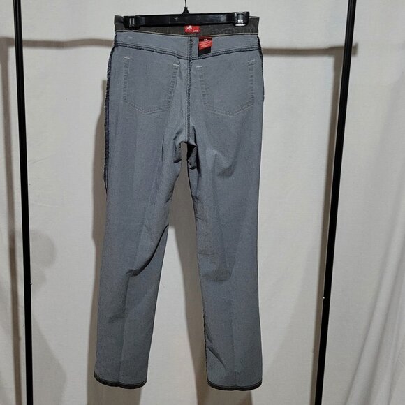 Lois jeans black stretch denim pants paisley grey brown pattern boho high rise - Picture 4 of 12